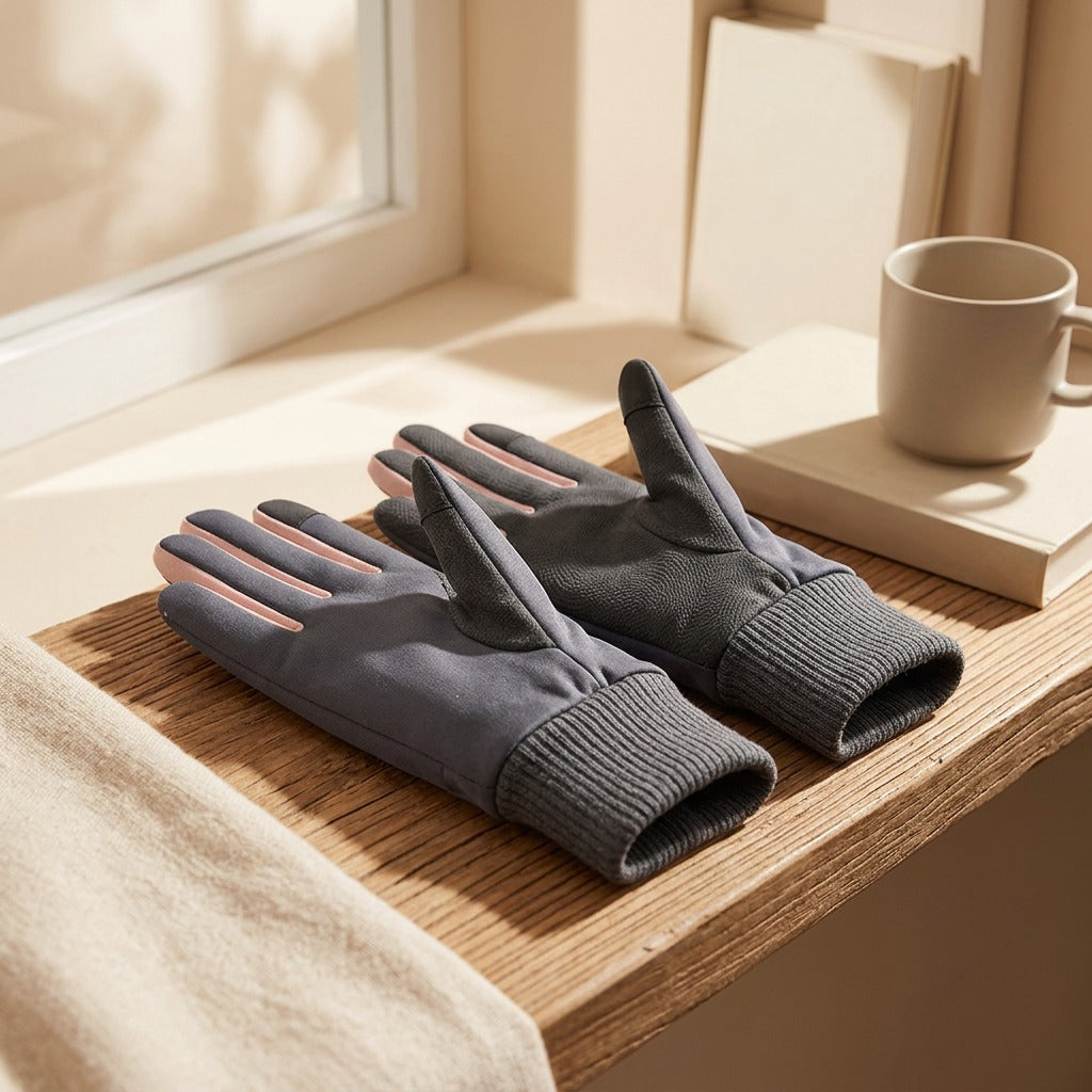 Tapwarm™ Touch Screen Warm Winter Gloves, styled close view