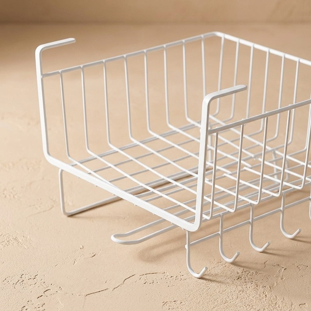 Shelfbasket™ Stainless Steel Kitchen Cabinet Hanging Basket, material and detail close-up