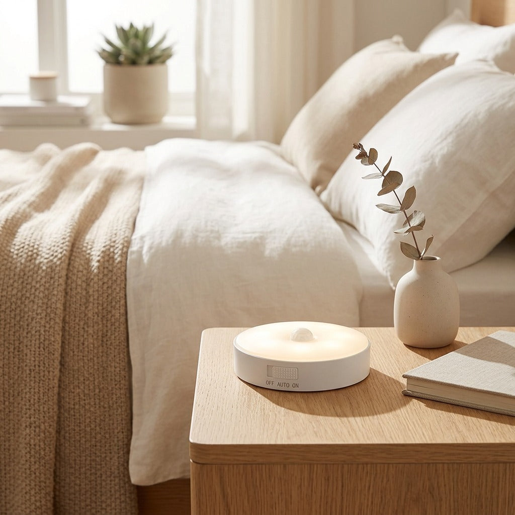 Duskbeam™ 1W LED Night Light in a calm home setting