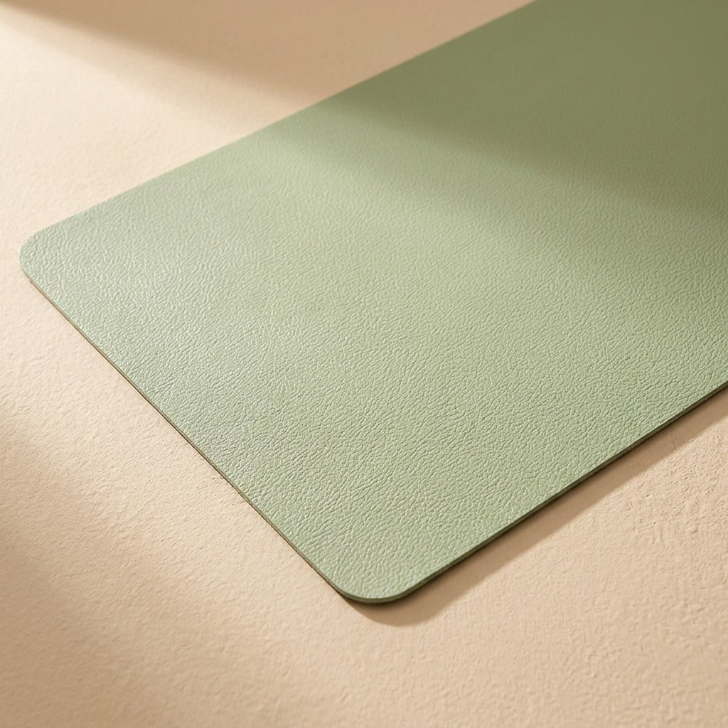 Softgrain™ PU Leather Desk Mat, material and detail close-up