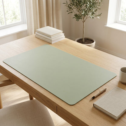 Softgrain™ PU Leather Desk Mat in a calm home setting