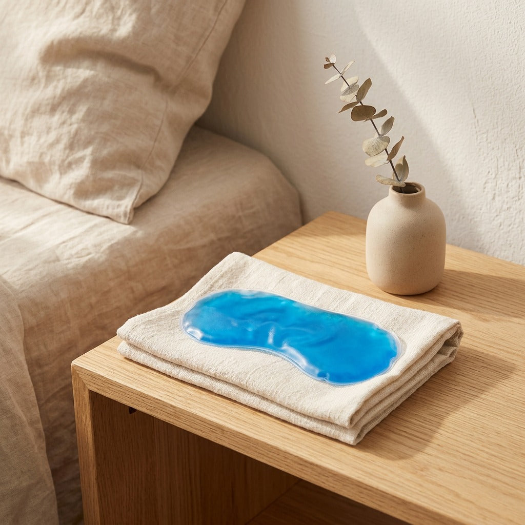 Dewgel™ Gel Eye Mask in a calm home setting