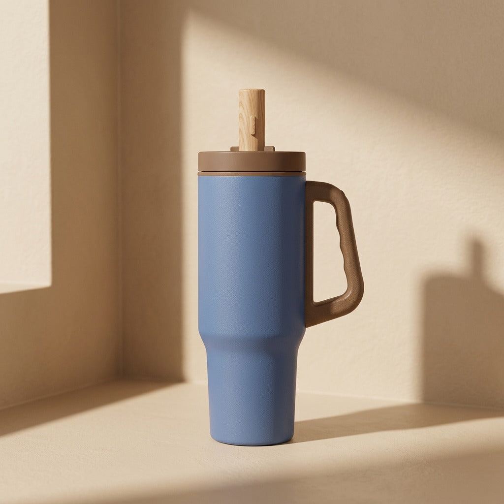 Sipcozy™ Insulated Cup with Handle and Straw