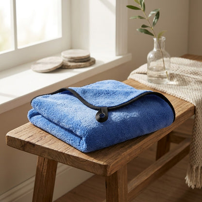 Coralwash™ Coral Fleece Car Wash Towel, styled close view