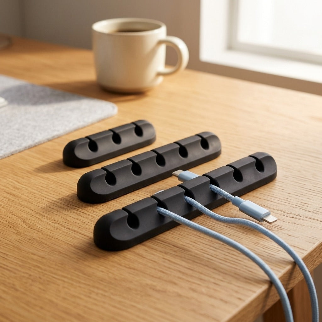 Cordnook™ Silicone Data Cable Organizer Clip, styled close view