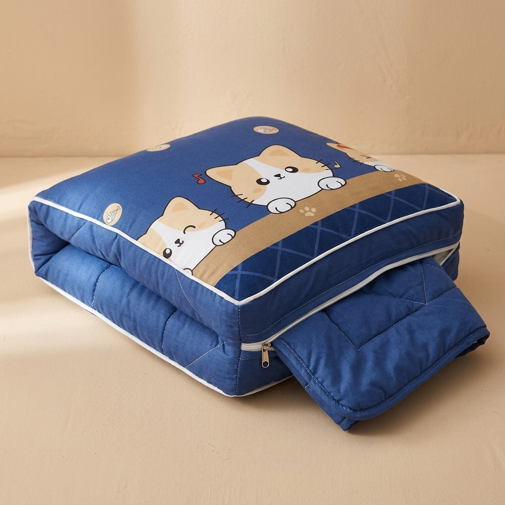 Cozydrift™ Foldable Air Conditioning Quilt Pillow, material and detail close-up