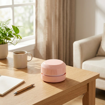 Crumblet™ Electric Desktop Vacuum Cleaner in a calm home setting
