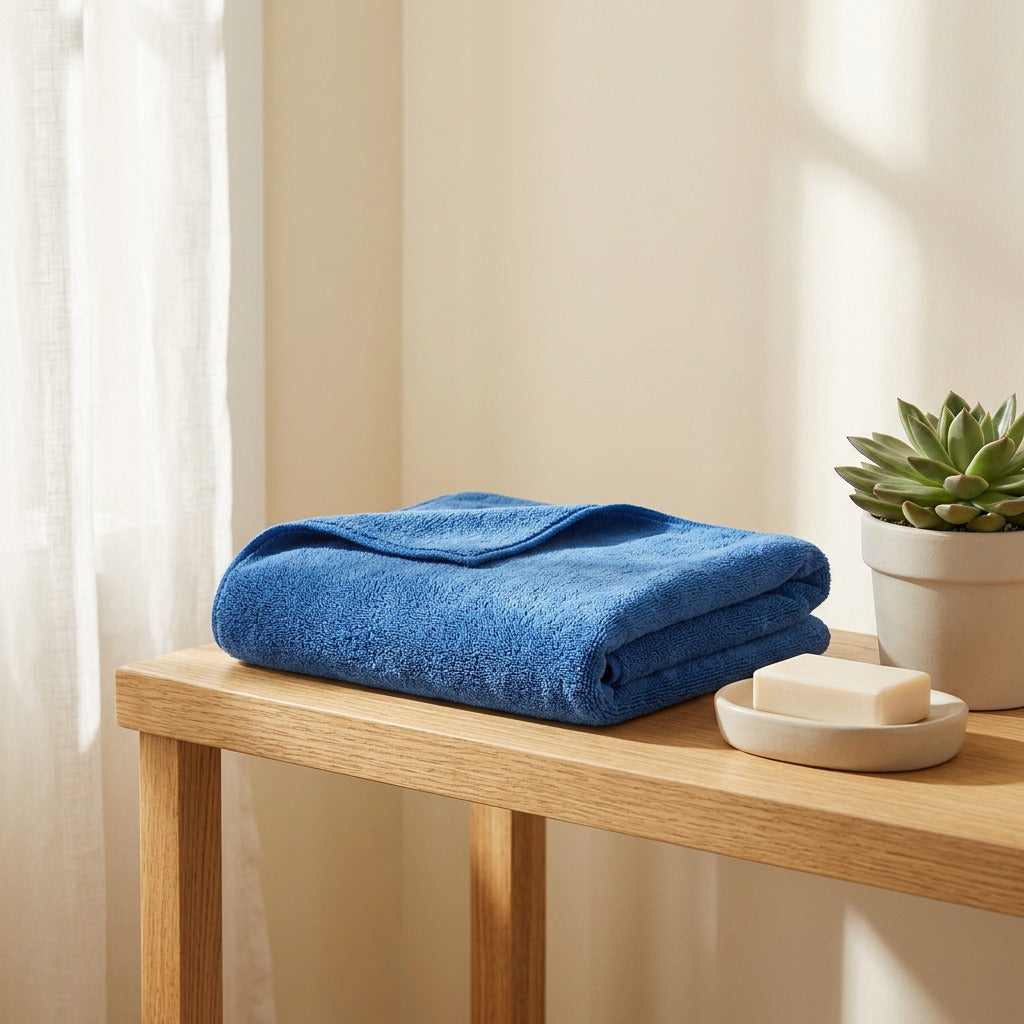 Dripwell™ 300g Car Wash Towel in a calm home setting