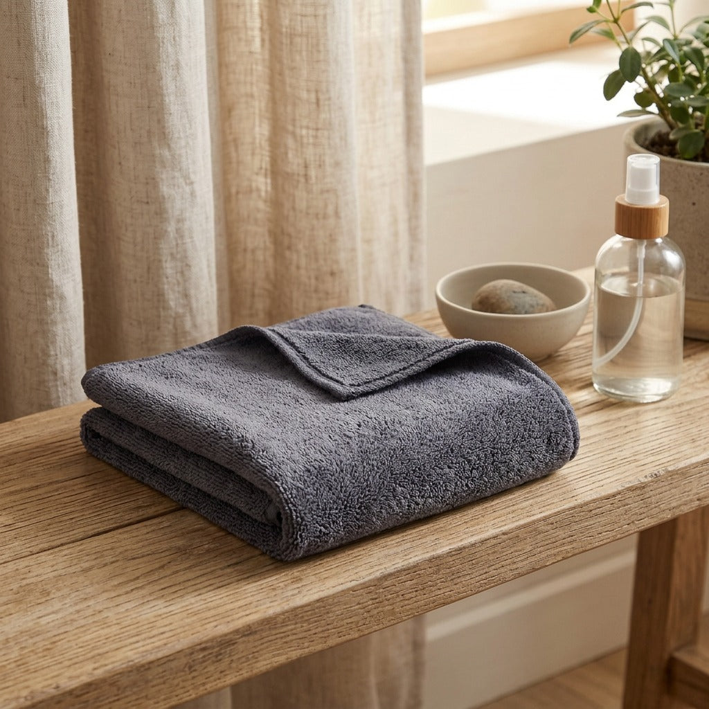Dripwell™ 300g Car Wash Towel, styled close view