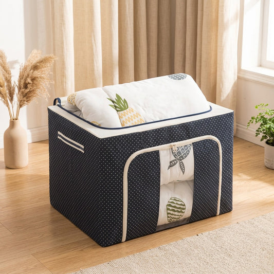 Foldbay™ Foldable Oxford Cloth Quilt Storage Box in a calm home setting