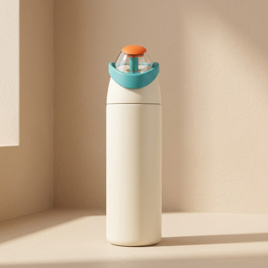 Gulpgrip™ Stainless Steel Water Bottle with Straw