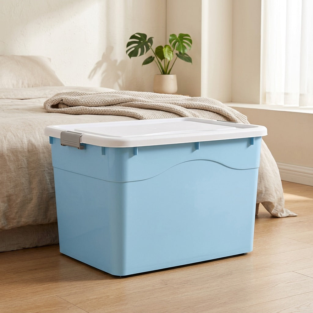 Rollnest™ Extra Large Plastic Storage Box in a calm home setting