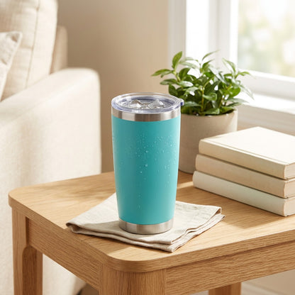 Sipchill™ 20oz Stainless Steel Thermos Cup in a calm home setting