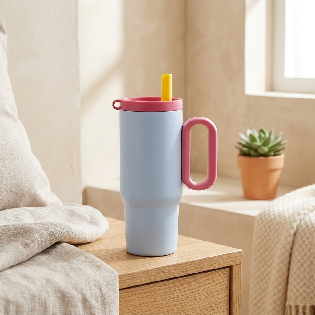 Sipwell™ 316 Stainless Steel Thermos Cup in a calm home setting