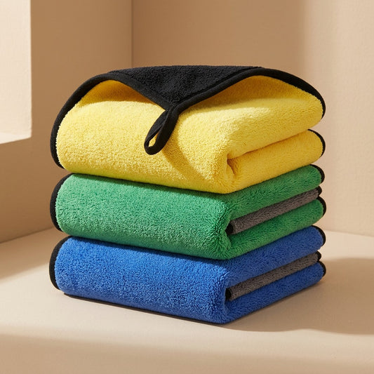 Soakweave™ Double-Sided Coral Fleece Car Wash Towel