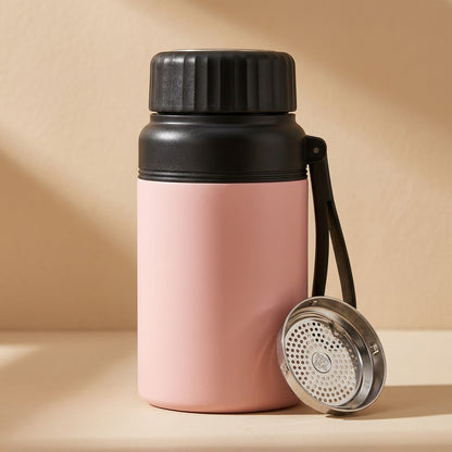 Steeltherm™ 316 Stainless Steel Thermos Cup, material and detail close-up