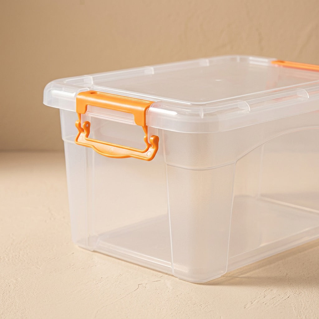 Tidybin™ Stackable PP Plastic Storage Box with Lid, material and detail close-up