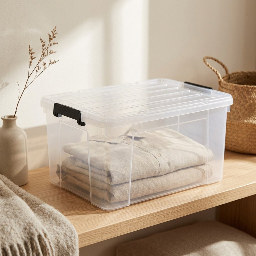 Toteview™ Portable Clear Storage Box, styled close view