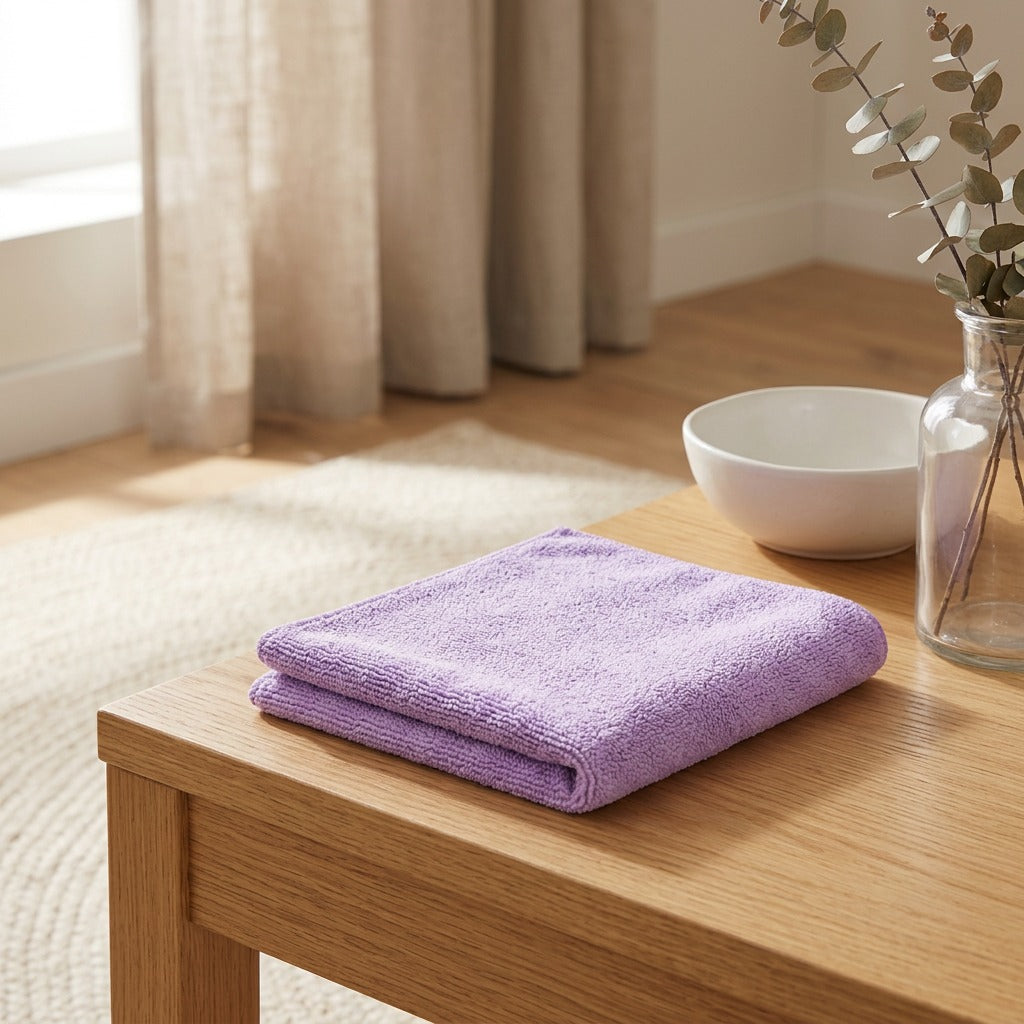 Wipebright™ Polyester Microfiber Cleaning Cloth Fabric, styled close view