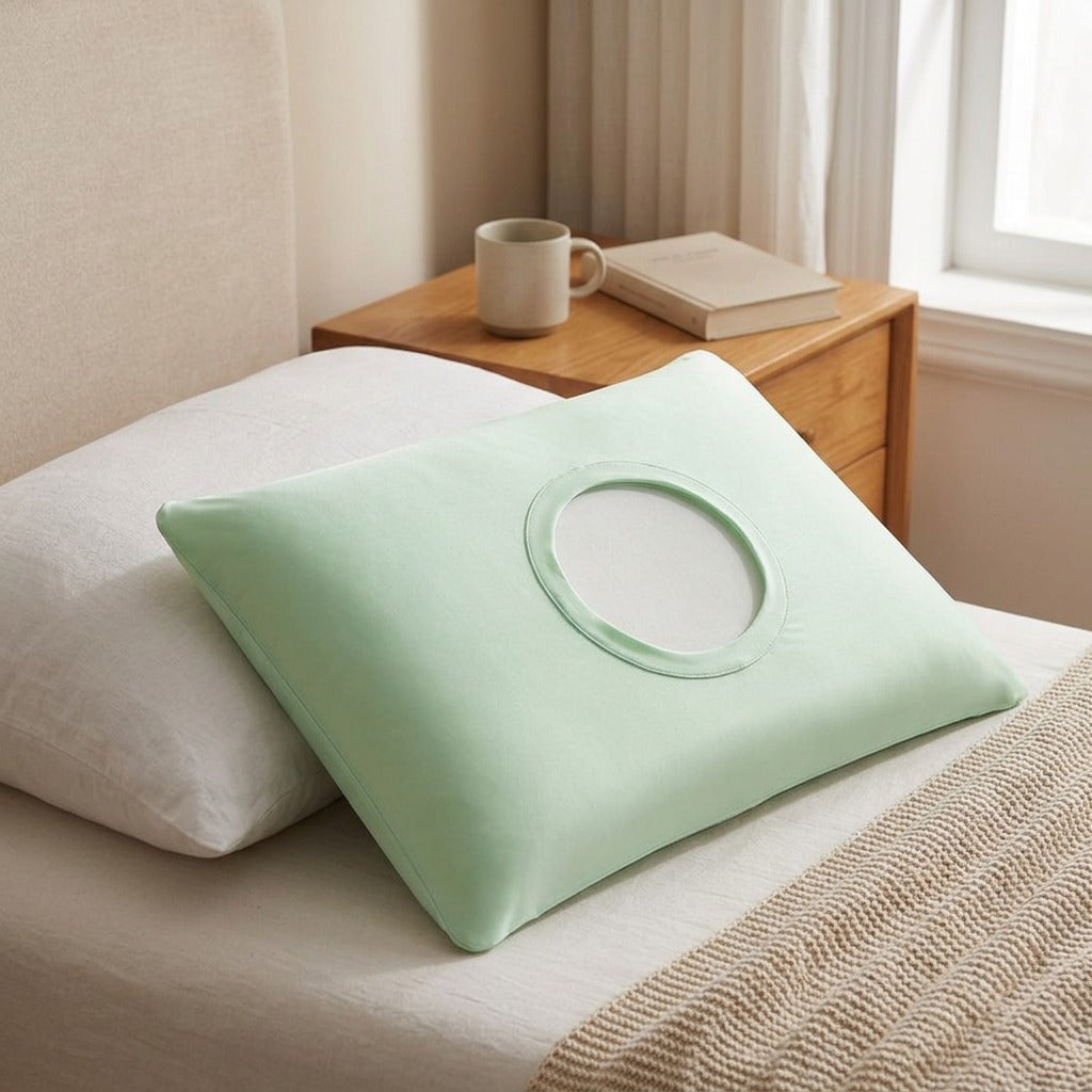 Breezecase™ Polyester Cooling Pillowcase, styled close view