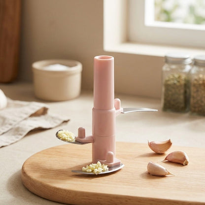 Bulbwhirl™ Manual Garlic Masher, styled close view