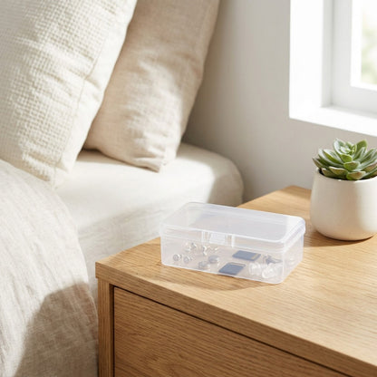 Clearkit™ Transparent PP Storage Box in a calm home setting