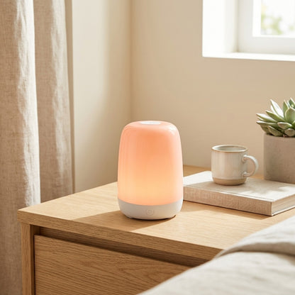 Daydream™ Sunrise Sunset Alarm Clock Night Light in a calm home setting