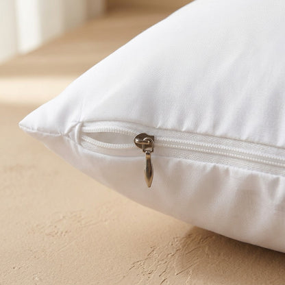 Dustzip™ Dustproof Polyester Pillow Insert Cover, material and detail close-up