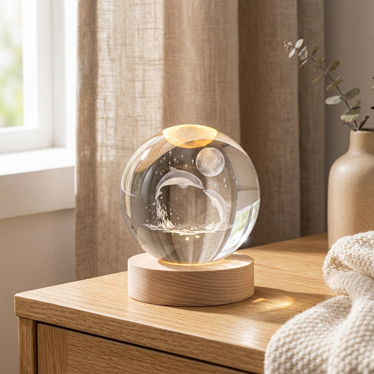 Glowdome™ LED Projection Night Light in a calm home setting