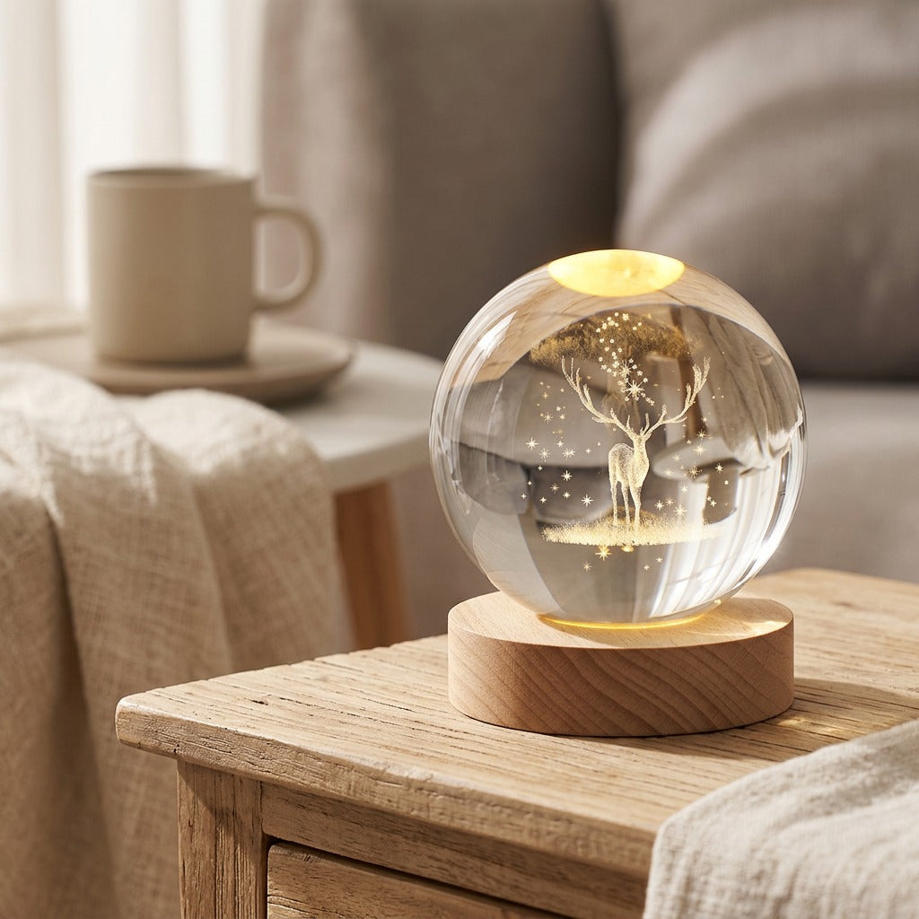 Glowdome™ LED Projection Night Light, styled close view