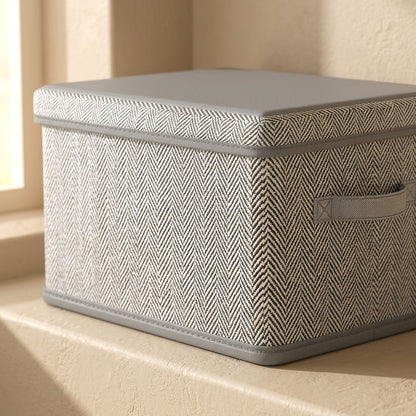 Foldhaven™ Foldable Clothes Storage Box with Lid, material and detail close-up