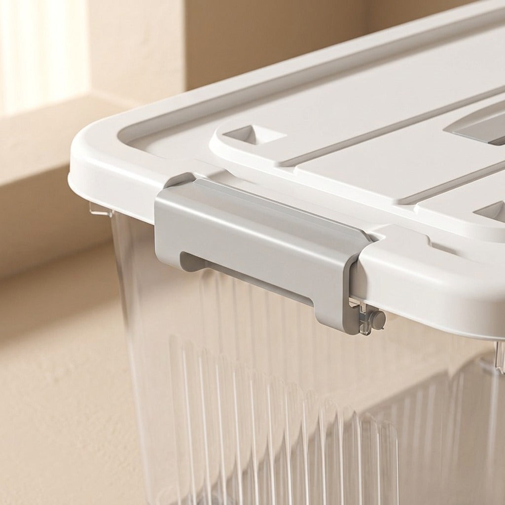 Rollcrate™ Plastic Wheeled Storage Box, material and detail close-up