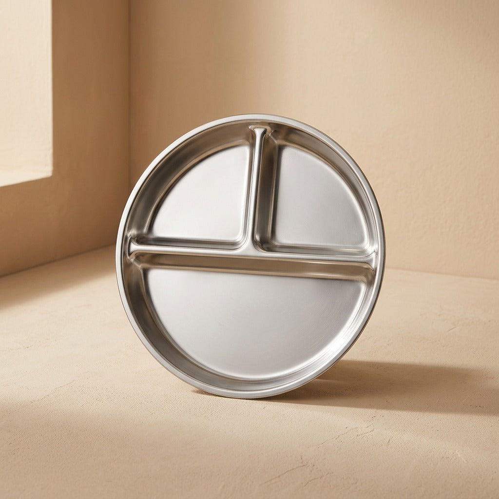 Mealwell™ Round Stainless Steel Dinner Plate