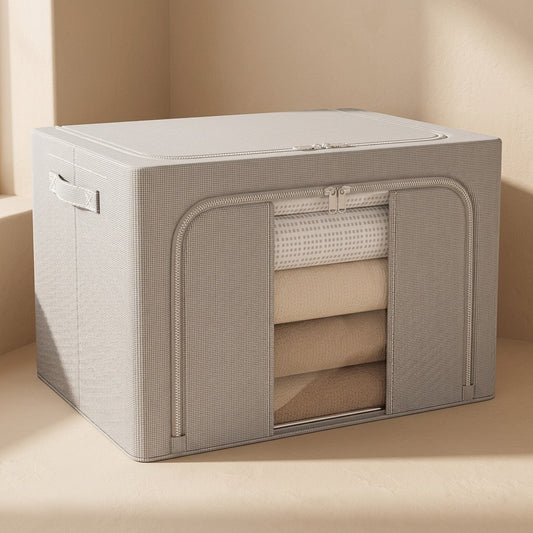 Stowclad™ Oxford Cloth Storage Box with Steel Frame and Lid
