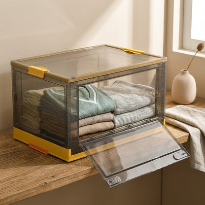 Panefold™ Foldable Transparent Plastic Storage Box, styled close view