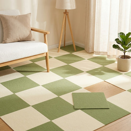 Patchwell™ Polyester Fiber Spliced Floor Mat in a calm home setting