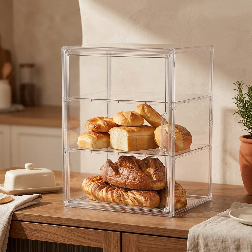 Peekbox™ Transparent PET Storage and Display Box, styled close view