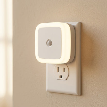 Bedglow™ Bedside Night Light with Plastic Shade, material and detail close-up