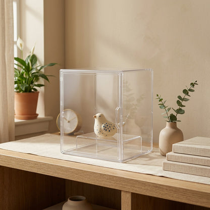 Stackhaven™ Stackable Figure Storage Box in a calm home setting