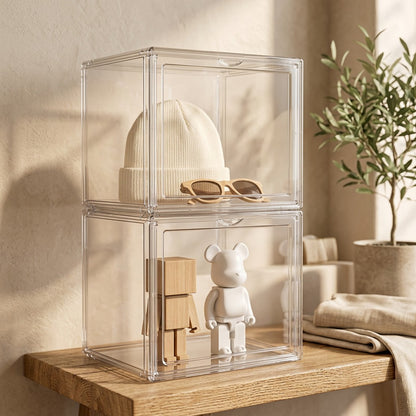 Stackpane™ Stackable Blind Box Storage Box, styled close view