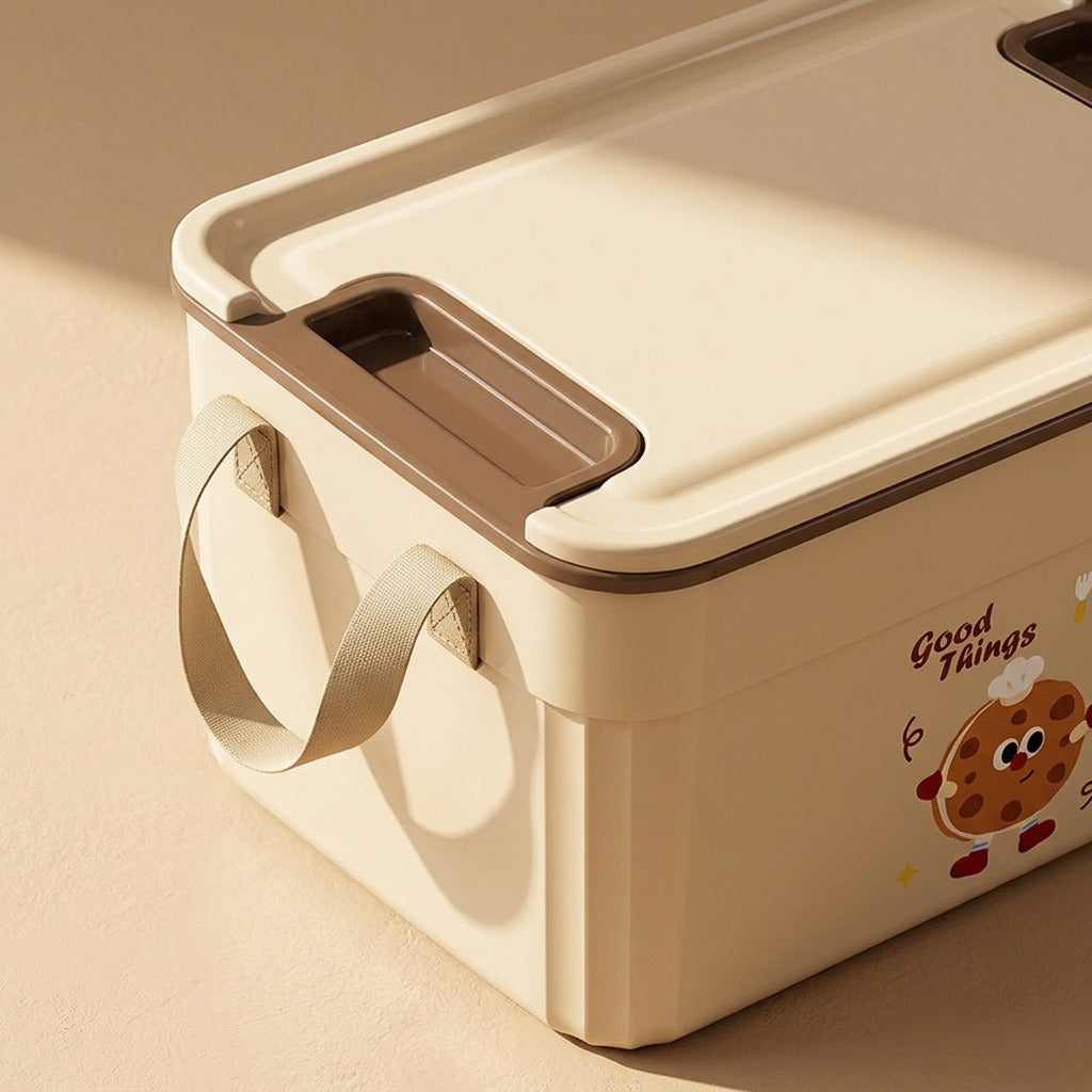 Tidytoon™ Cartoon Storage Box with Lid, material and detail close-up