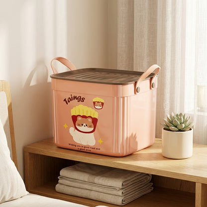 Tidytoon™ Cartoon Storage Box with Lid in a calm home setting