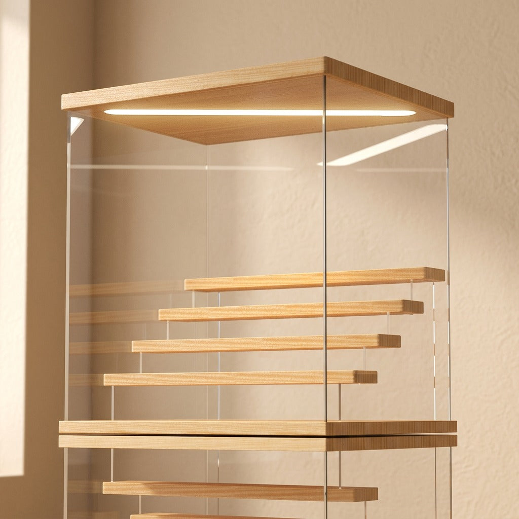 Tierloom™ Acrylic Blind Box Display Rack, material and detail close-up