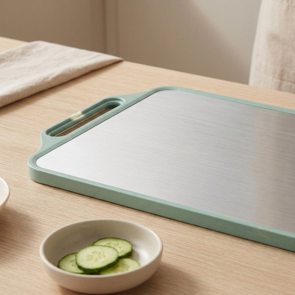 Wheatwise™ Wheat Fiber Double-Sided Cutting Board, styled close view