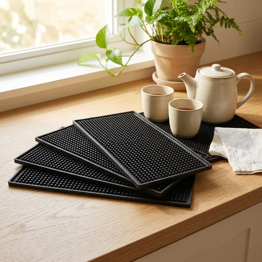 Sipgrip™ Non-Slip Bar Mat and Coaster in a calm home setting
