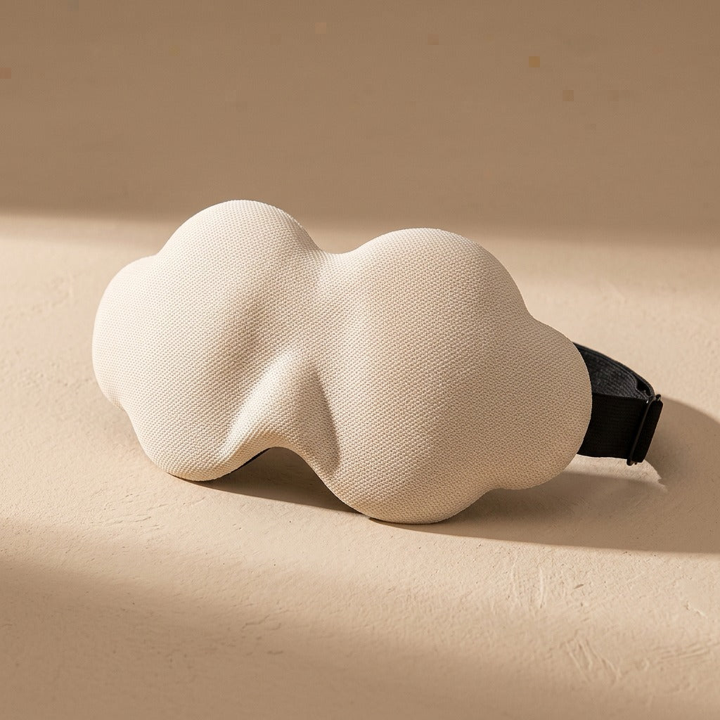 Cloudshade™ 3D Polyester Sleep Eye Mask, material and detail close-up