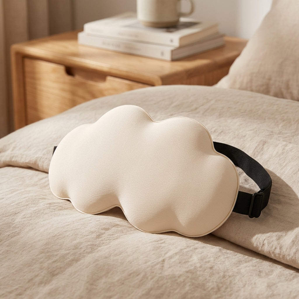 Cloudshade™ 3D Polyester Sleep Eye Mask, styled close view