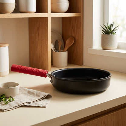 Coolwrap™ Silicone Pot Handle Cover in a calm home setting