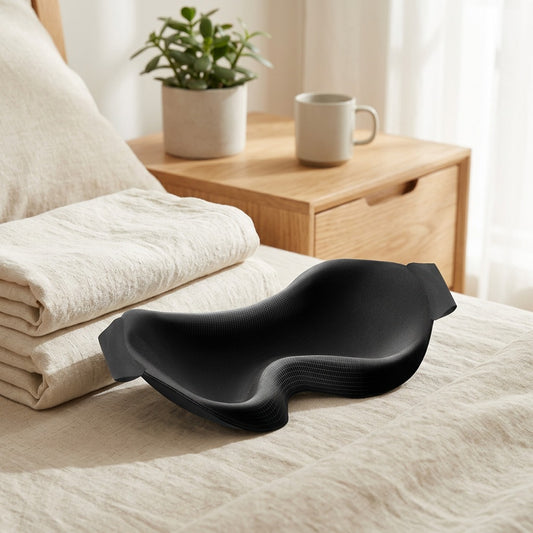 Chillglide™ 3D Ice Silk Eye Mask in a calm home setting