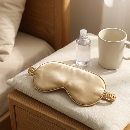 Doublease™ Polyester Double-Sided Eye Mask, styled close view